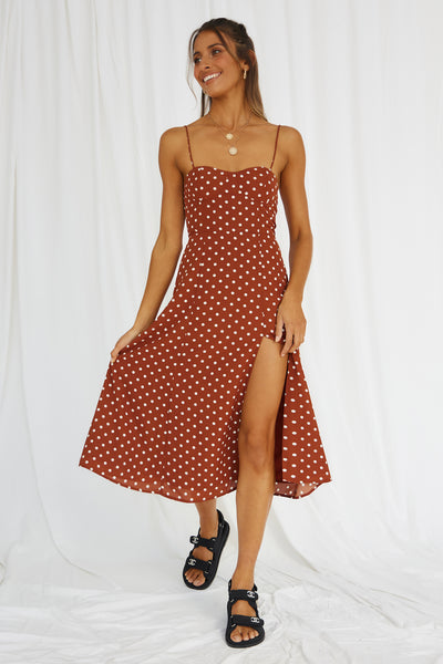 Leave Me Loving Maxi Dress Rust