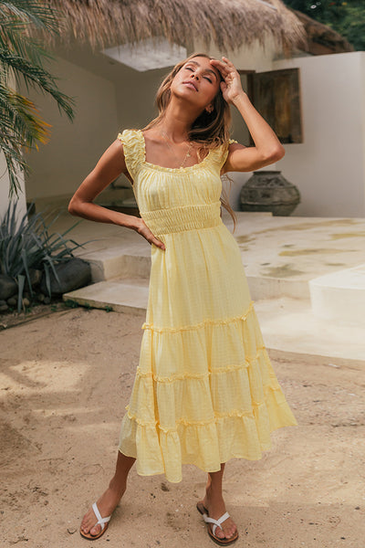 Varela Midi Dress Yellow