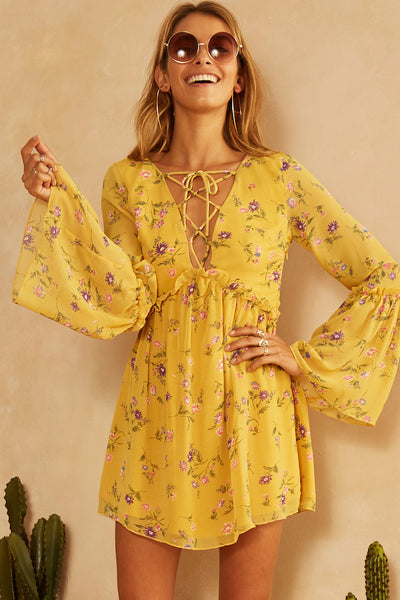 Tilda Dress Mustard