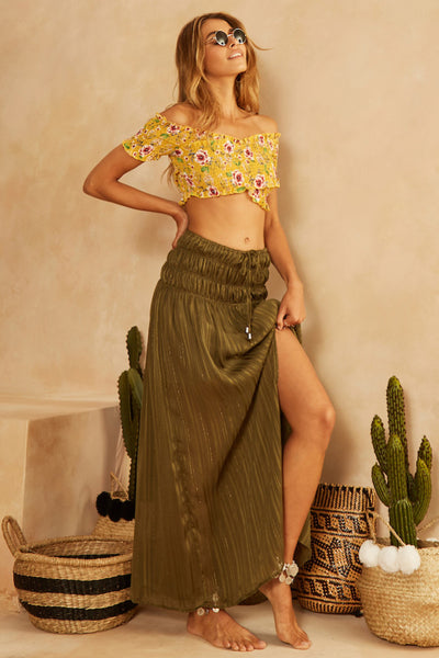 Rumi Maxi Skirt Khaki