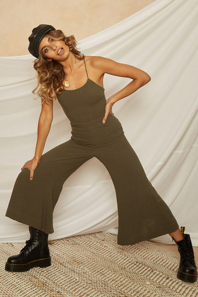 Chase The Sky Jumpsuit Forest Green