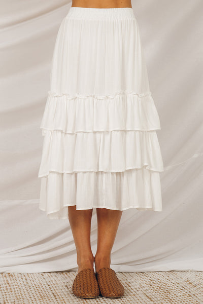 Rosarito Maxi Skirt White