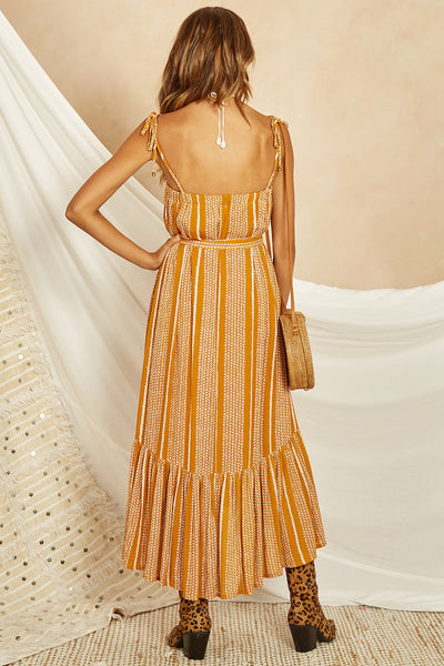 Fitzgerald Midi Dress Mustard