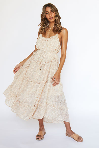 Soulstorm Midi Dress Beige