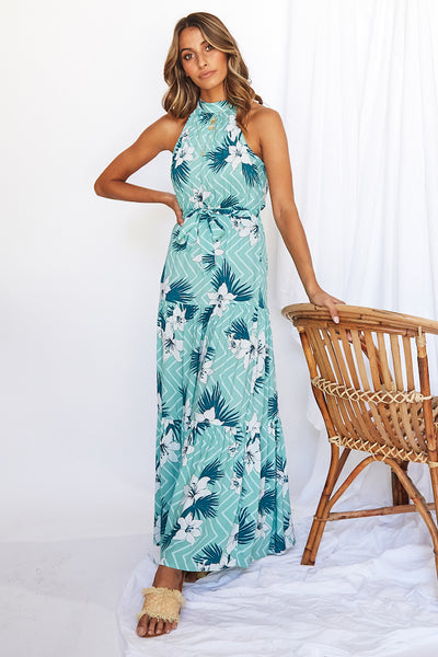 Hawaiian Sunrise Maxi Dress