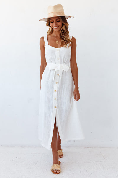 Heraklion Midi Dress White