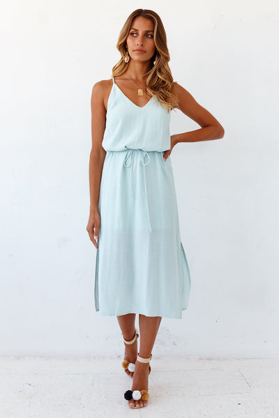 Infinity Pool Midi Dress Aqua