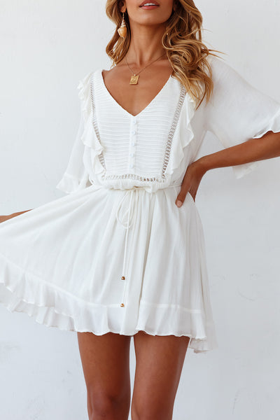 Wander Endlessly Dress White