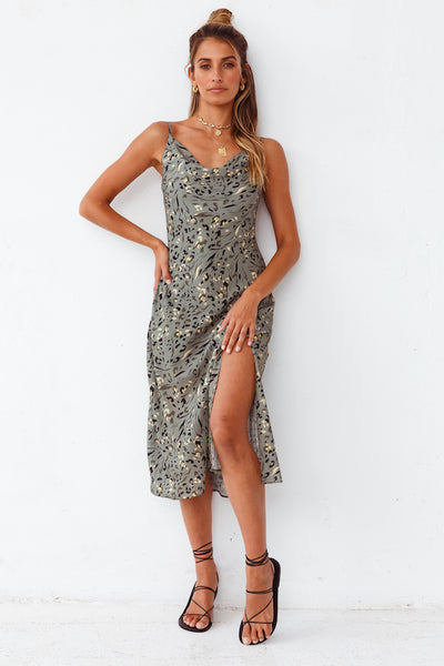 Viva La Vida Midi Dress Olive