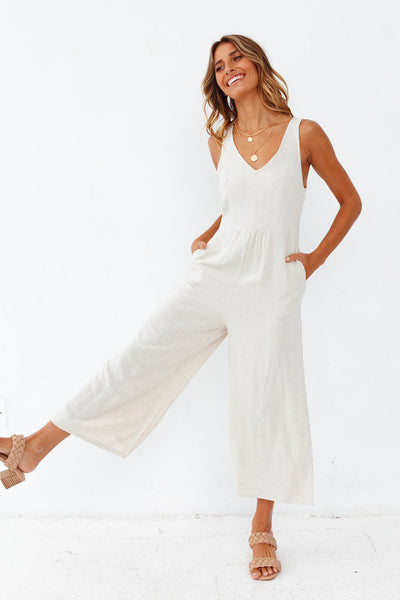 Seashells And Sand Jumpsuit Beige