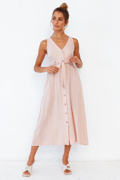 Remember Forever Midi Dress Blush