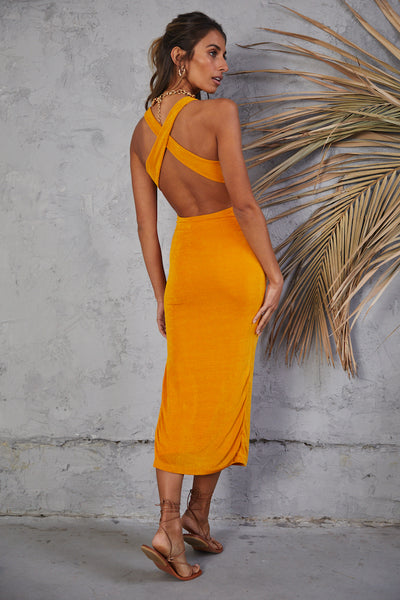 Highway To Heaven Maxi Dress Mustard