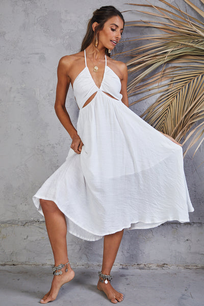 Calia Midi Dress White