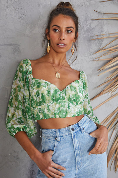 Seventh Heaven Crop Top Green