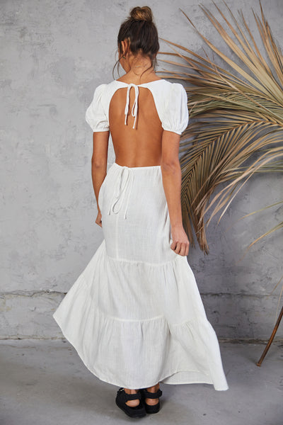 Open Promises Maxi Dress White