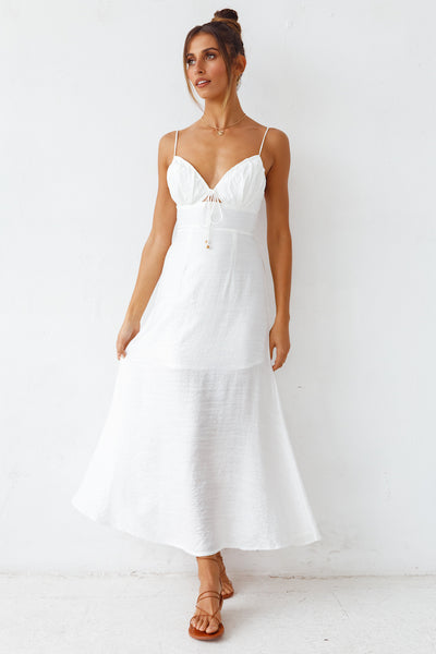 Heart In Two Maxi Dress White