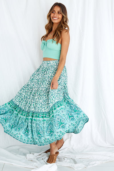 Sura Maxi Skirt Green