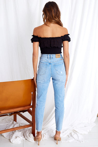 Ether Crop Top Black