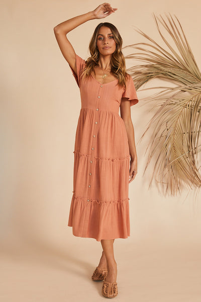 This Sweet Feeling Midi Dress Rose