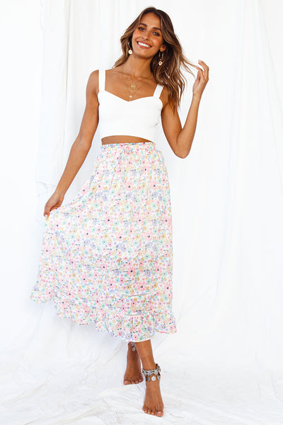 Hey There Vacay Maxi Skirt Pink