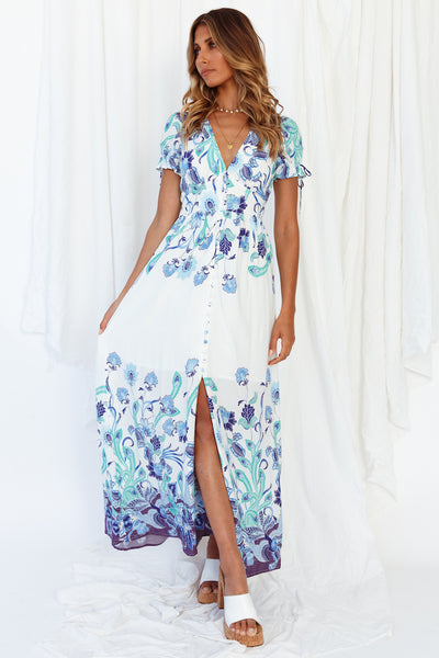 Girlish Innocence Maxi Dress Blue