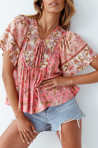 Ticket To Anywhere Top Pink