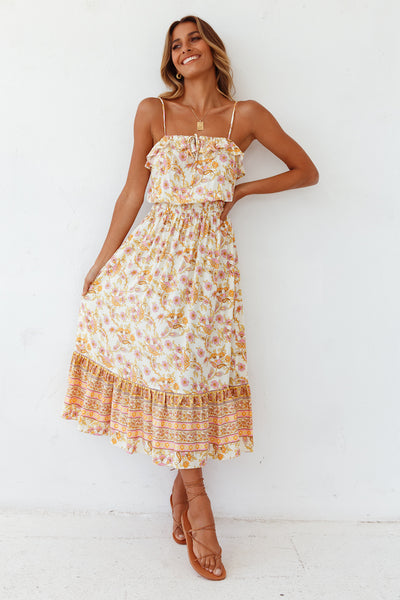 Vanilla Gardenia Maxi Dress