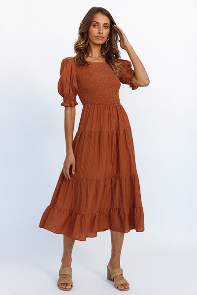 Spring To Spring Maxi Dress Brown