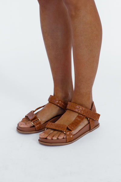 VERALI Papaya Woven Sandals Tan