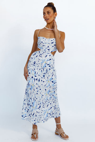 Haven Bound Maxi Dress Blue