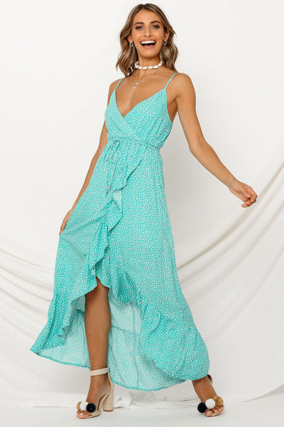 Land Of Joy Maxi Dress Aqua