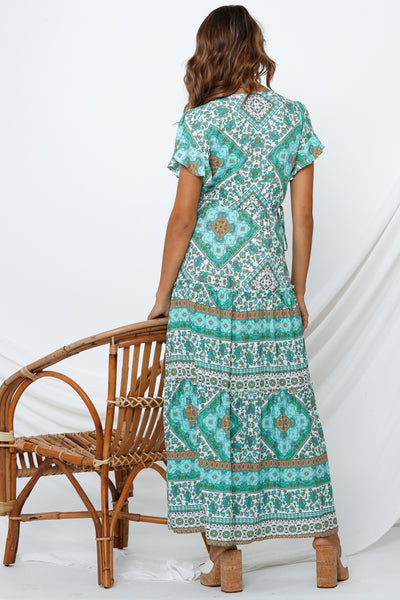 Neptune Maxi Dress Aqua