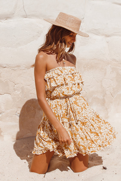 Run Away Dress Mustard