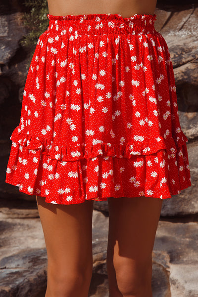 Can't Stop Dancing Mini Skirt Red