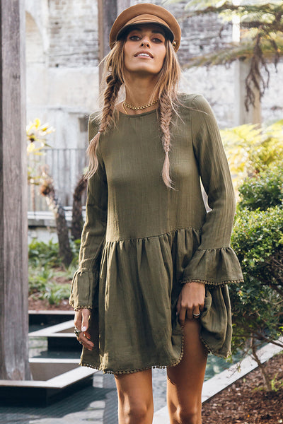 Against All Odds Dress Khaki