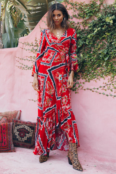 Moving To New York Maxi Dress Red