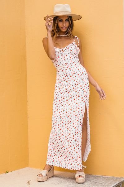 Western Sky Maxi Dress White