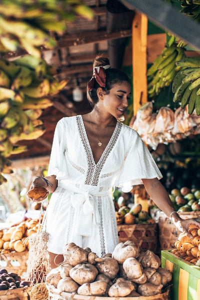 Lips Of An Angel Playsuit White