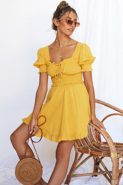 Wild Ride Dress Mustard